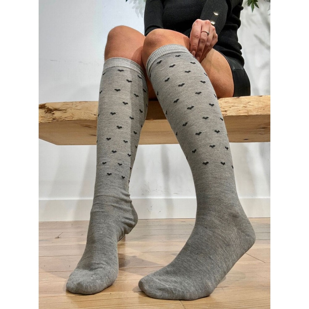 Calcetines Mini-Corazones KINDLOVE Gris Vigoré HEVE