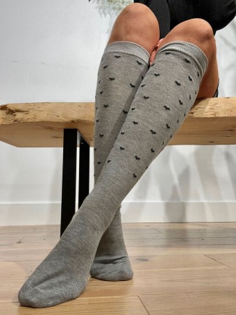 Calcetines Mini-Corazones KINDLOVE Gris Vigoré HEVE