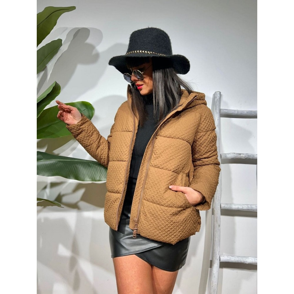 Chaqueta Acolchada KLISSE OVERSIZE Marrón HEVE