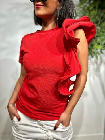 Camiseta Asimétrica RIVOLTELLA Rojo HEVE