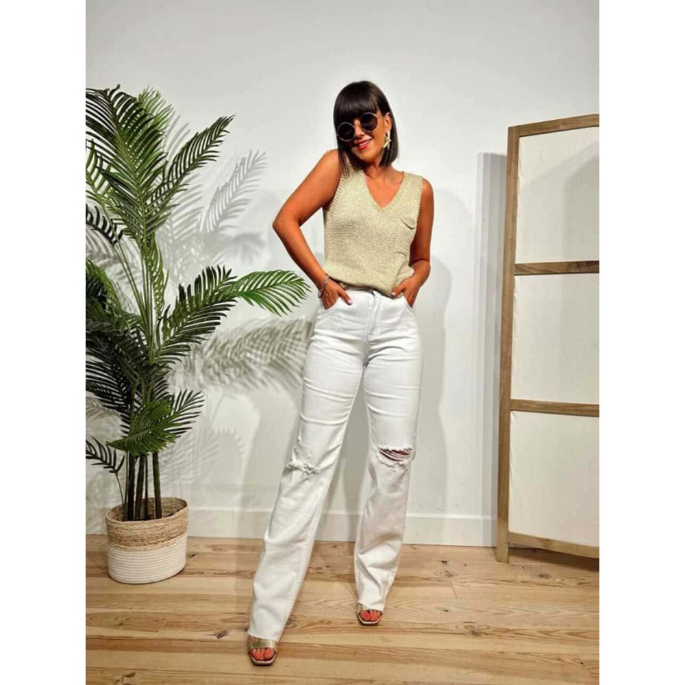 Jeans Ripped JILLSTONE Blanco HEVE