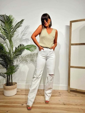 Jeans Ripped JILLSTONE Blanco HEVE