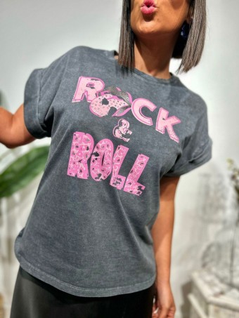 Camiseta Algodón BUBBLE ROCK Gris HEVE