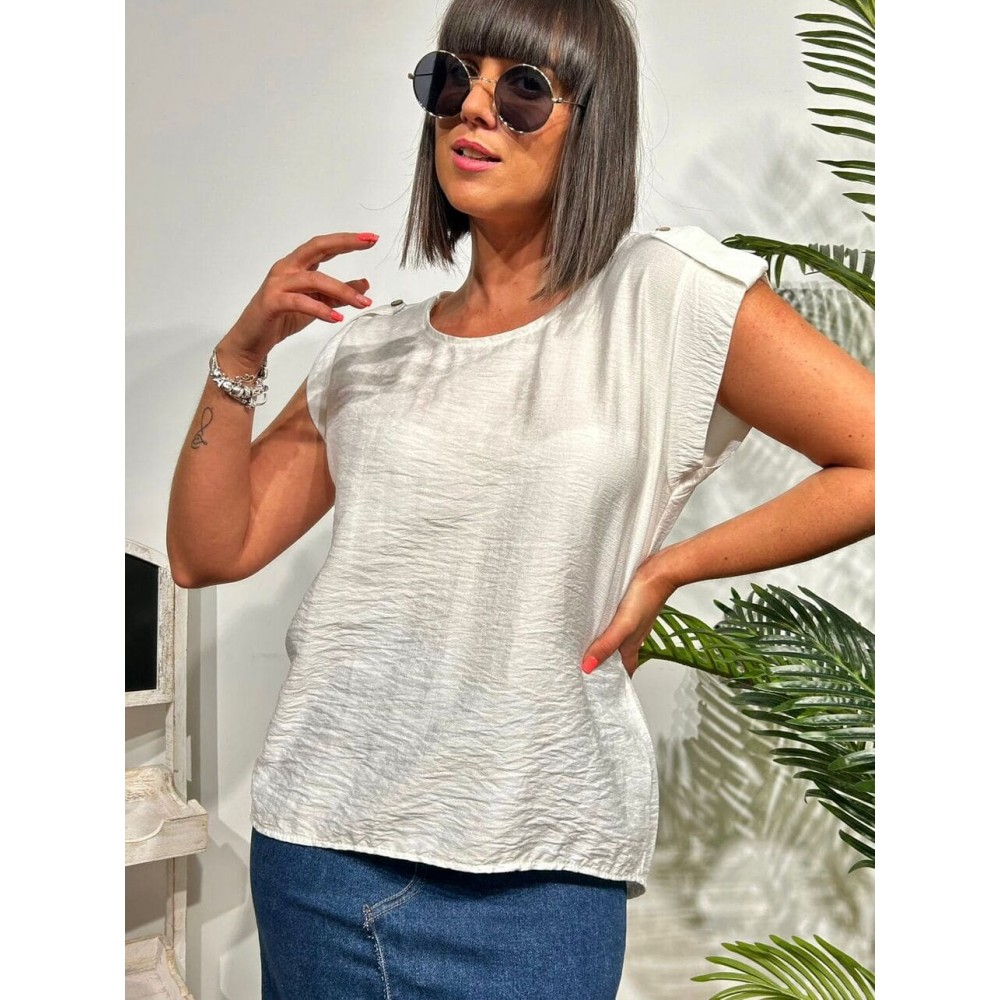 Blusa Trabilla CARENY Blanco HEVE