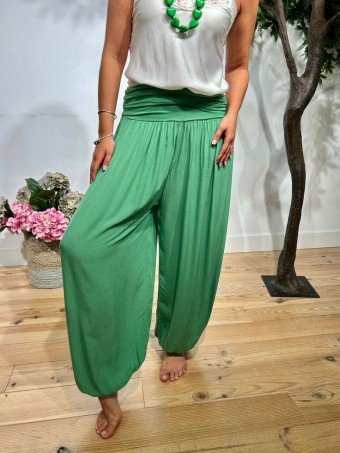 Pantalón Harem ALADDÍN Verde Trébol HEVE