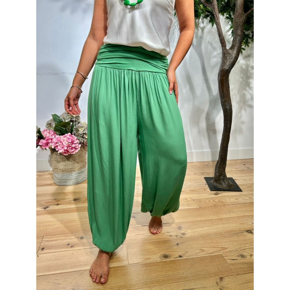 Pantalón Harem ALADDÍN Verde Trébol HEVE