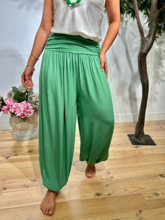 Pantalón Harem ALADDÍN Verde Trébol HEVE