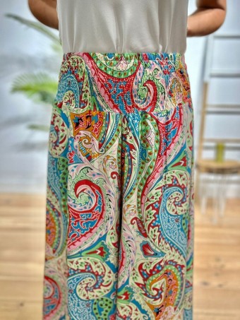 Pantalón Culotte Cachemires LAYLAH Multicolor HEVE