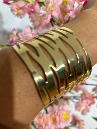 Brazalete Metal Calado GOALIE Oro HEVE