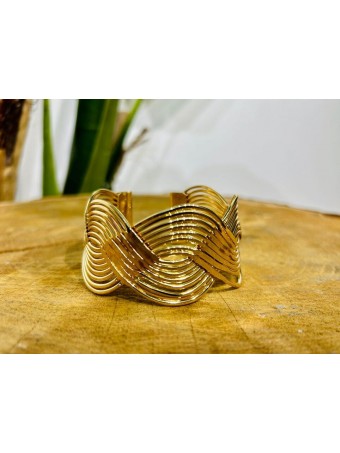 Pulsera Metal Entrelazada ETERNAL Oro HEVE