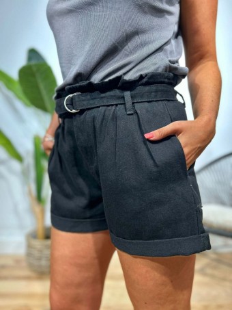 Short Vaquero Paperbag SORKIN Negro HEVE