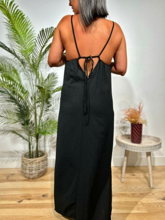 Vestido Largo Tirantes JULEE Negro HEVE