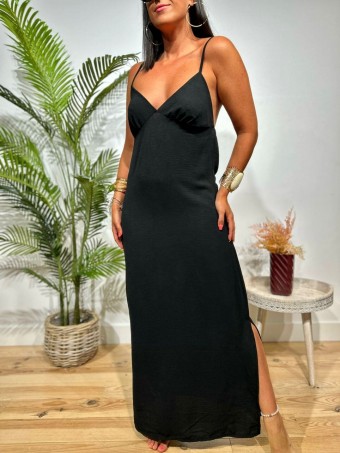 Vestido Largo Tirantes JULEE Negro HEVE