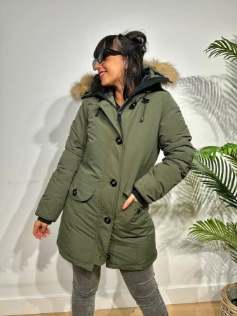 Trench Acolchada Capucha QUANTIKO Verde Militar HEVE