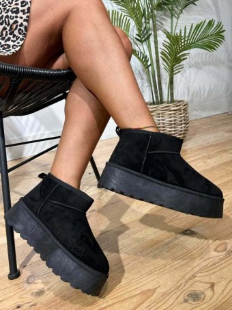 Bota Australiana Baja Plataforma THUNDARA Negro Moda barata Espana HEVE