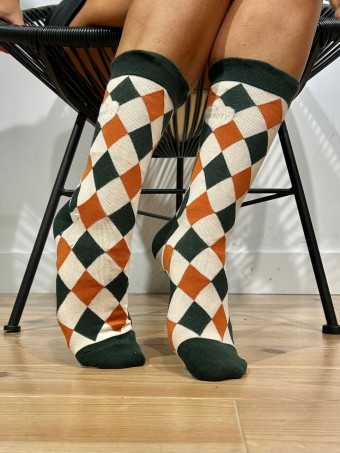 Calcetines Altos Rombos BEAUTY Verde HEVE