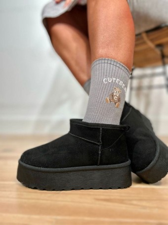 Calcetines Altos Osito CUTE BEAR Gris HEVE