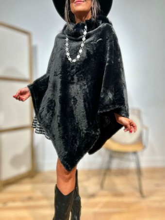 Poncho Pelo WHARMBY Negro HEVE