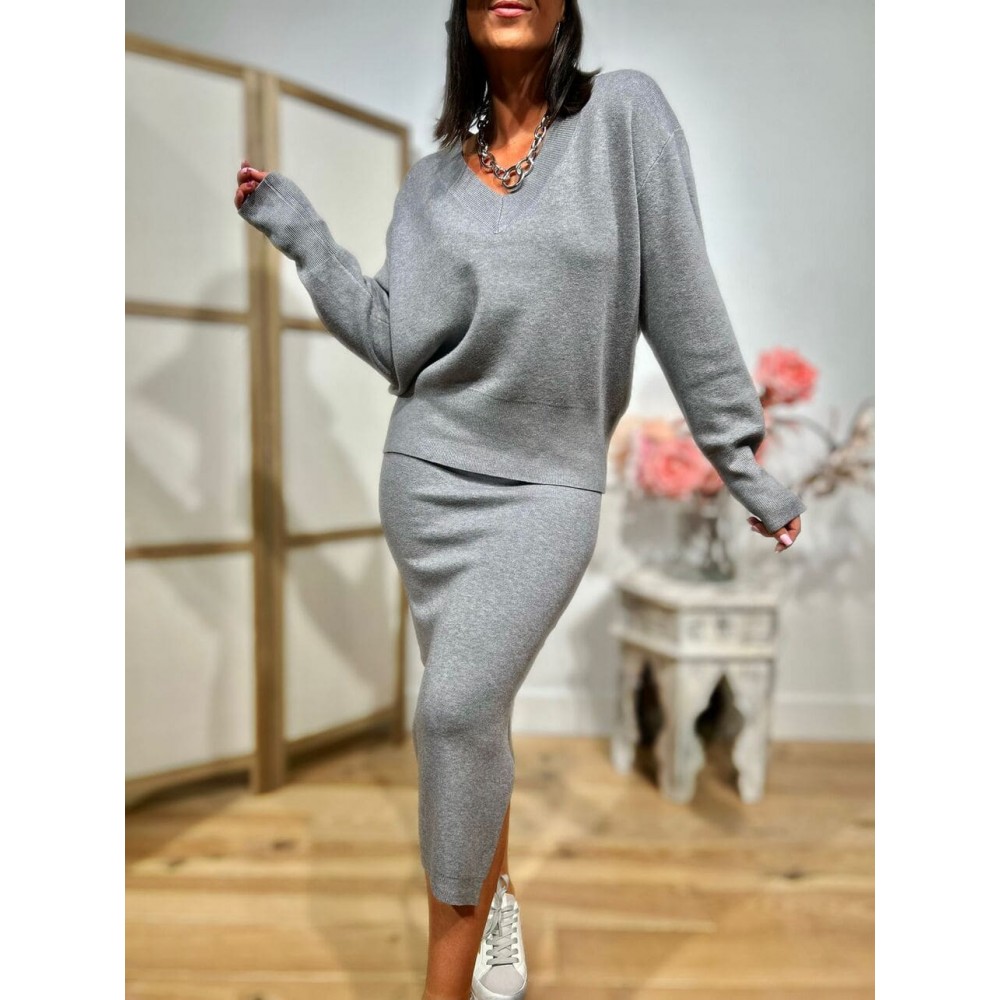 Conjunto Punto Casual SELYA Gris HEVE