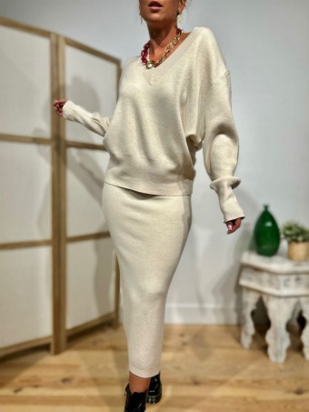 Conjunto Punto Casual SELYA Beige HEVE