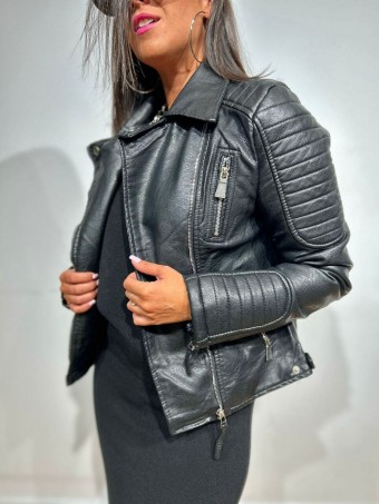 Biker Efecto Piel IDOLWILD Negro - PETIT HEVE