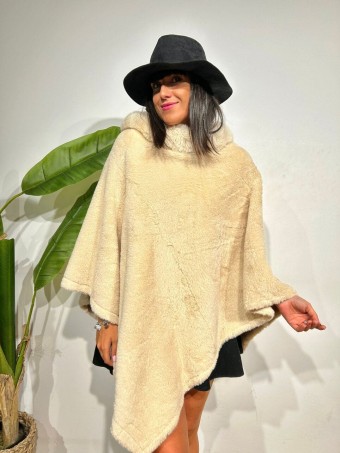 Poncho Pelo WHARMBY Beige HEVE