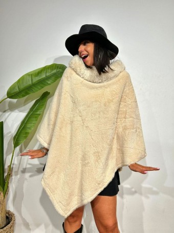 Poncho Pelo WHARMBY Beige HEVE