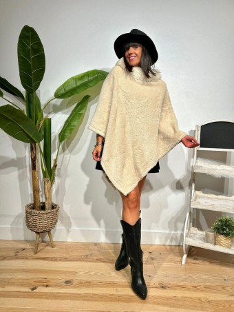 Poncho Pelo WHARMBY Beige HEVE