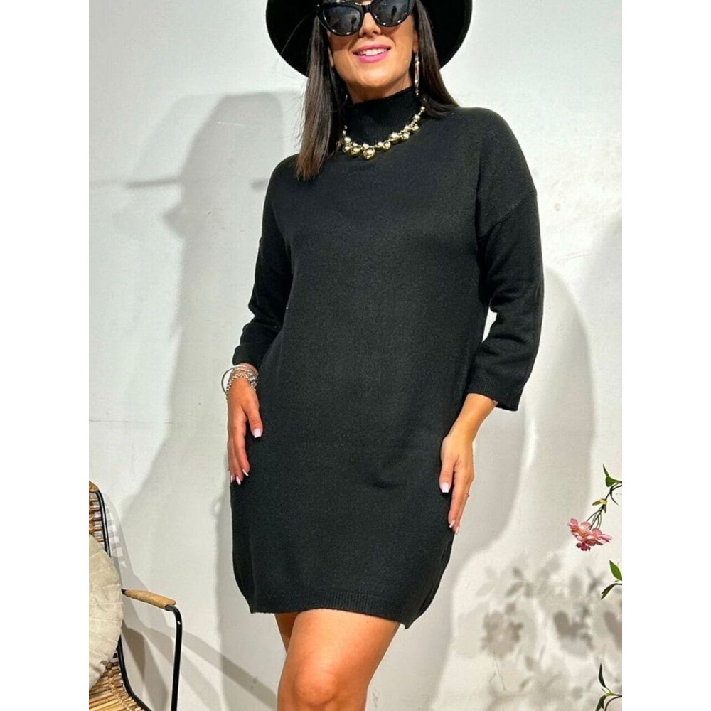 Vestido Corto Punto NAWOL Negro HEVE