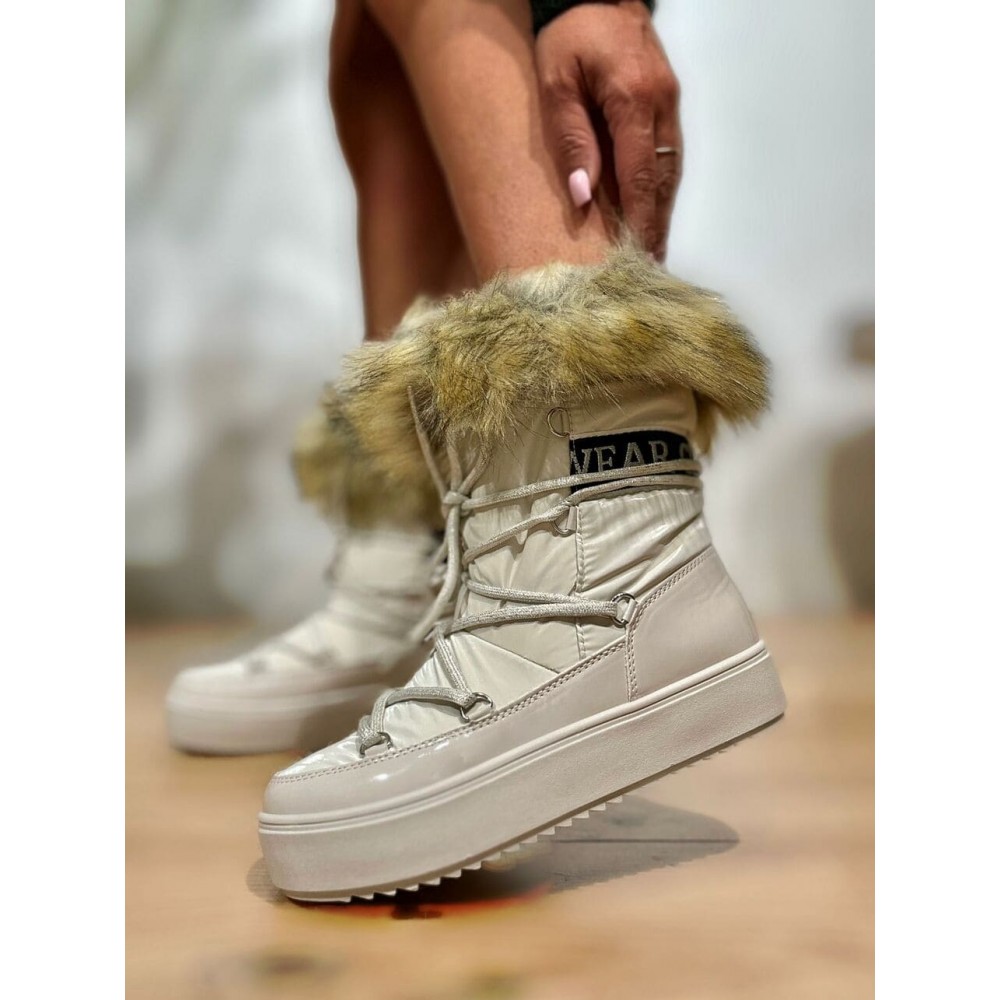 Bota Apre Ski Pelo MOONSTONE Beige