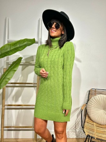 Vestido Punto Ochos WIDEROY Verde HEVE