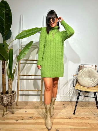 Vestido Punto Ochos WIDEROY Verde HEVE