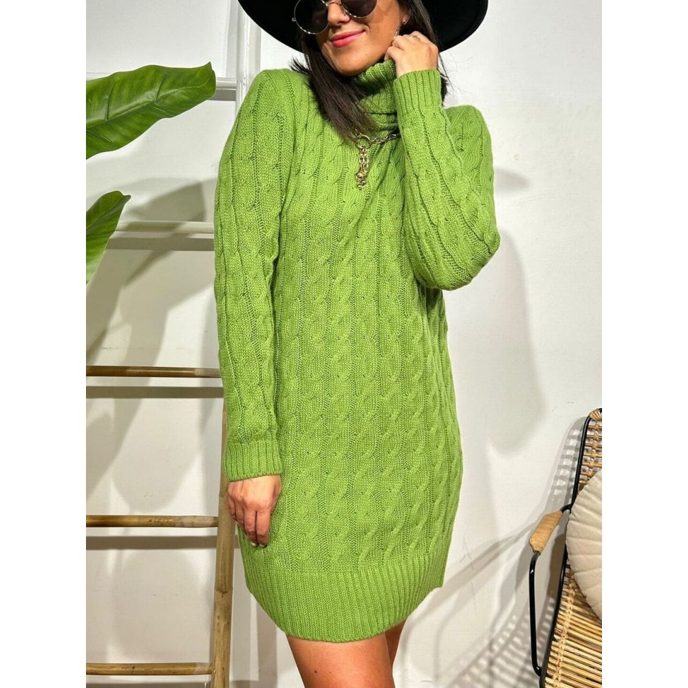 Vestido Punto Ochos WIDEROY Verde HEVE