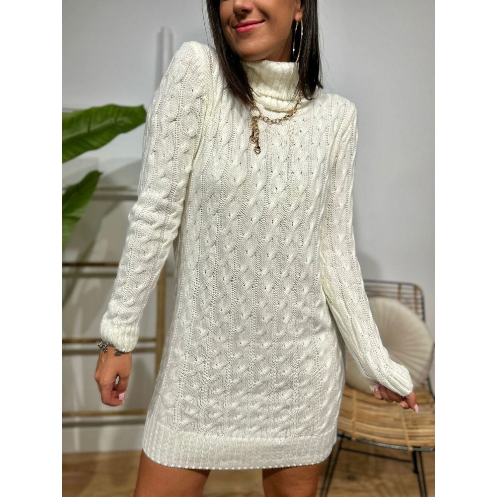 Vestido Punto Ochos WIDEROY Crudo HEVE