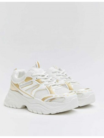 Deportiva Chunky VORTEX Blanco/Oro HEVE