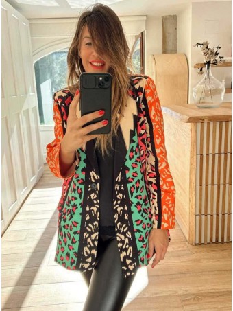 Blazer Print Color Block SHEERETI HEVE