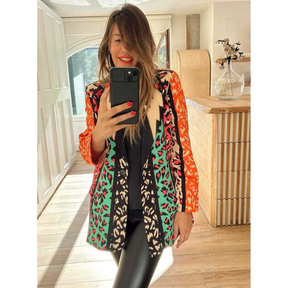 Blazer Print Color Block SHEERETI HEVE