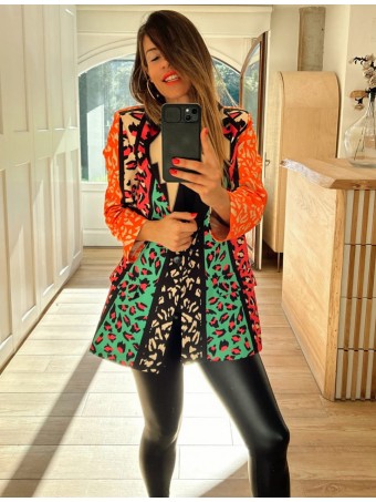 Blazer Print Color Block SHEERETI HEVE