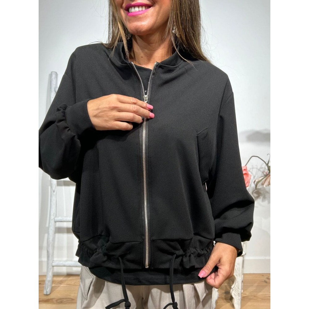 Chaqueta Bomber Lisa MANFRED Negro HEVE