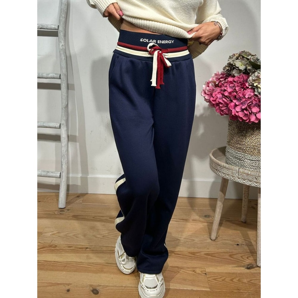 Pantalón Sporty Franja BLOONE Marino HEVE