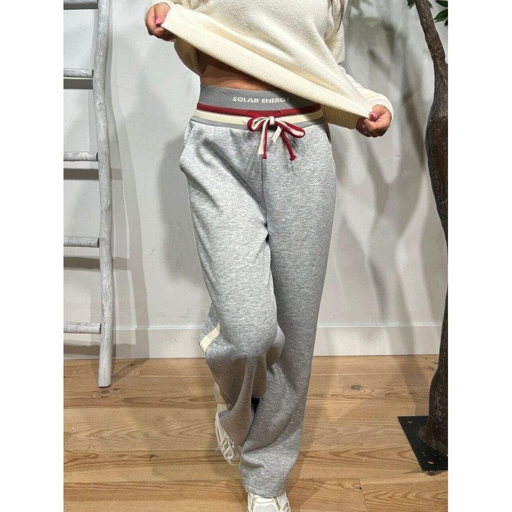 Pantalón Sporty Franja BLOONE Gris HEVE