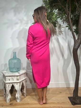 Vestido Básico Punto ANTASYRA Fucsia HEVE