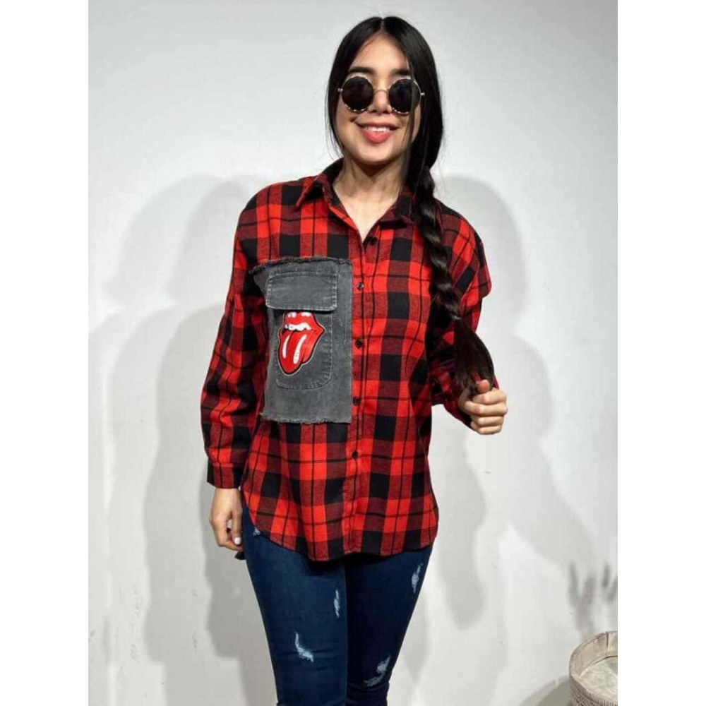 Sobrecamisa Cuadros Combinada ROLLING Rojo HEVE