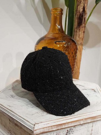 Gorra Tweed GIBBER Negro HEVE