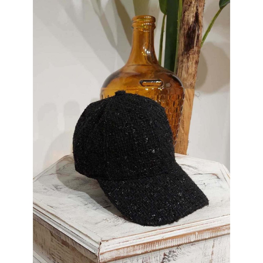 Gorra Tweed GIBBER Negro HEVE