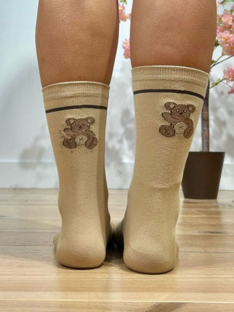 Calcetines Altos Osito RITZY Camel HEVE