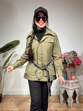 Trench Tachas Desmontable SINEWAY Verde Militar HEVE