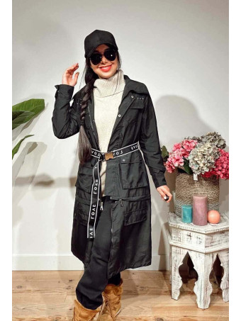 Trench Tachas Desmontable SINEWAY Negro HEVE