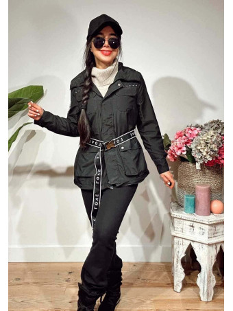 Trench Tachas Desmontable SINEWAY Negro HEVE