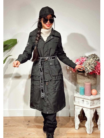 Trench Tachas Desmontable SINEWAY Negro HEVE